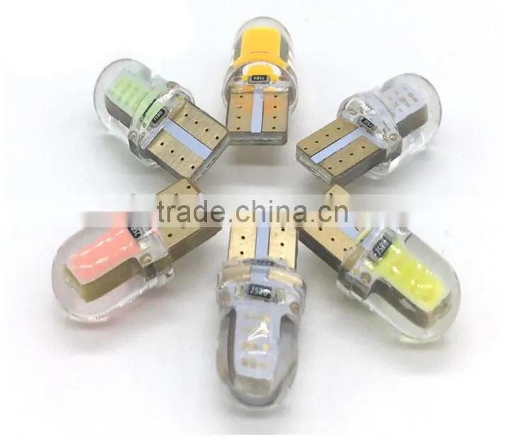 Car T10 silicone glue crystal width modulation in COB chip running lights W5W soak Ed small lights decoding modification