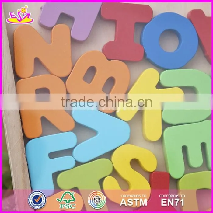 2017 New design toddlers educational wooden abc learning W14B072