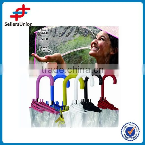 Transparent pvc umbrella, cheap outdoor umbrellas