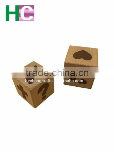 wood block with laser logo