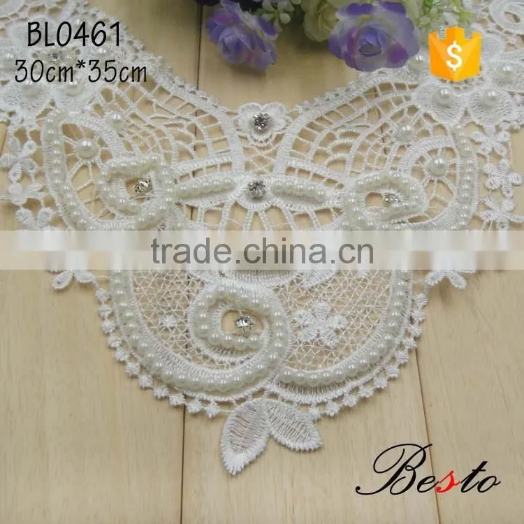 High quality classical lace applique for the bride wedding dress