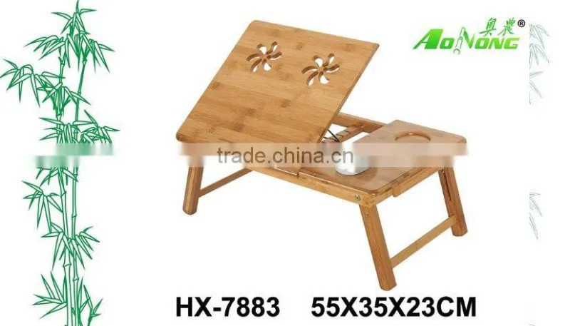 Cheap Small Modern Laptop Table Folding Bamboo Computer Desk For Bed