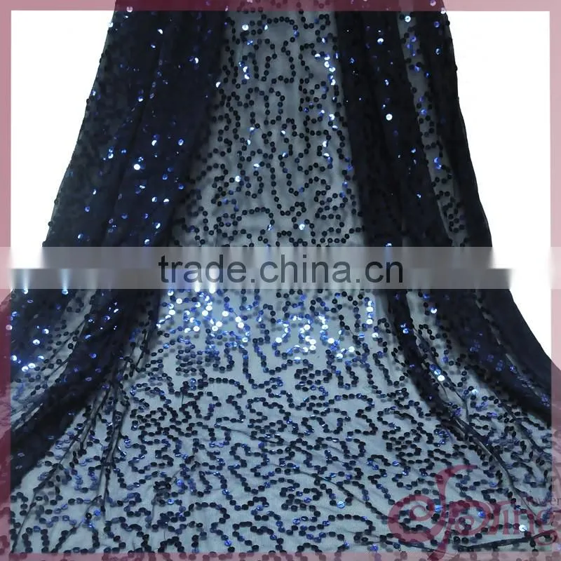 6.75mm scattered sequin pattern on the tulle mesh