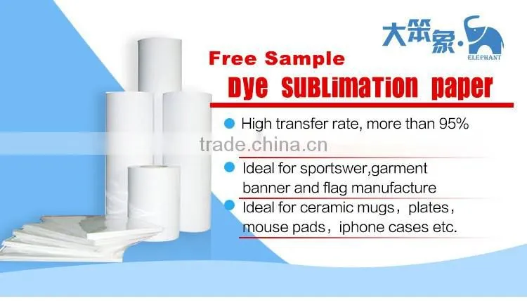 Fast dry 100gsm sublimation printing paper for ployester printing