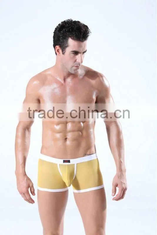 transparent sexy white rubber man underwear boxers