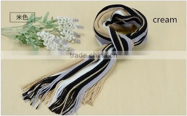 New arrival cheap price high quality wool knitting design men's winter warm scarf