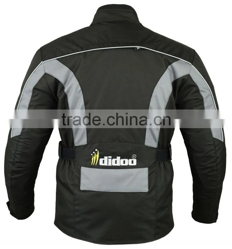 Men's Grey/Black Motorbike textile jacket