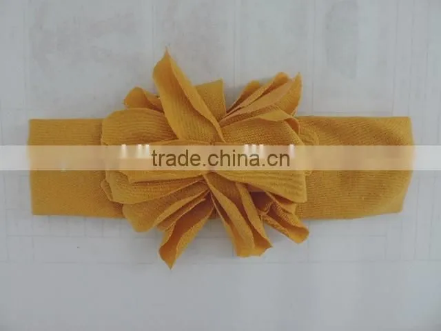 wholesale cute baby girls hair accessories fancy hair bands boutique baby girl flower cotton fabric elactic headband for kids