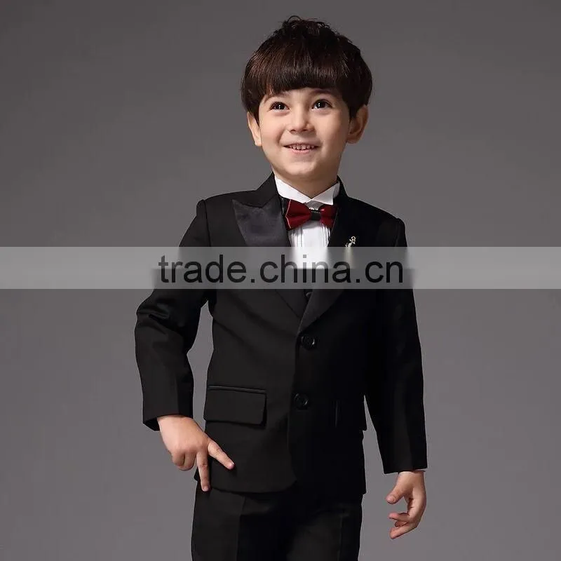 Korea Style Children Clothes Set For Wedding Black Suit For Ring Bearer Boys Clothing B-NB-CS905-18