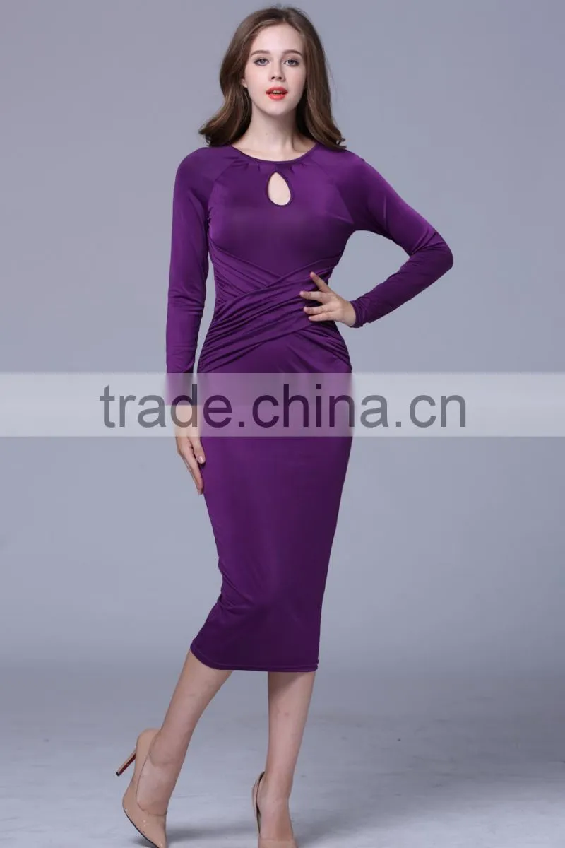 Fashion Women Ladies Office Dress Clothes Knee-length Bodycon Slim Pencil Party Dress