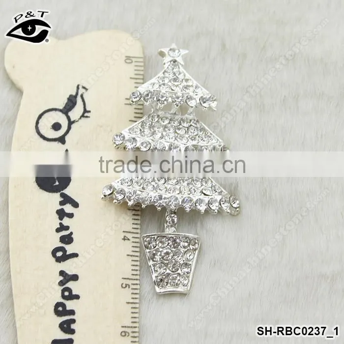 Christmas trees crystal rhinestone brooches rhinestone pins for clothing decoration wedding invitation dress jewelry gift