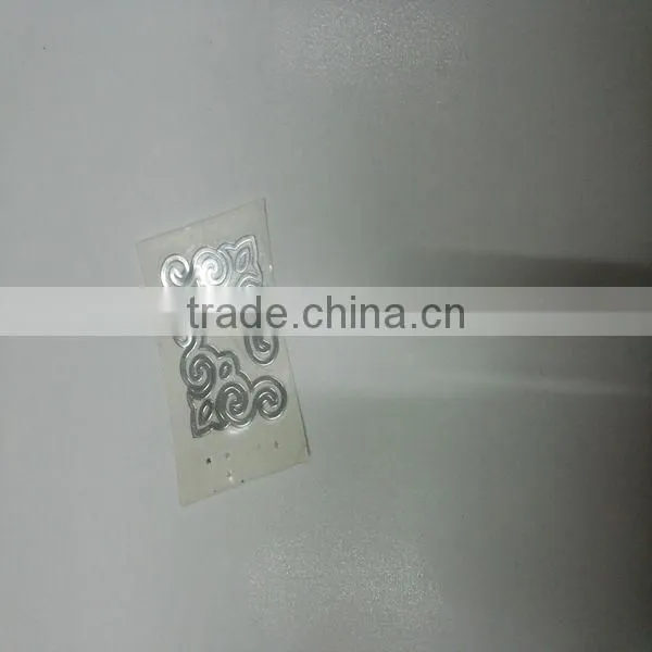 gold color electroforming metal foil sticker, electrical appliances metal logo, brand sticker