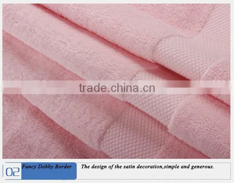 China suppliers textile thick and big custom colour hotel towel