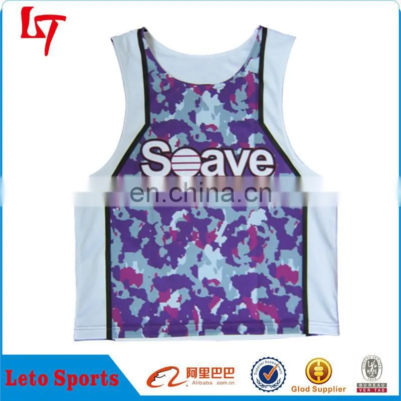 Wholesale mesh cool camo reversible lacrosse tank top jersey