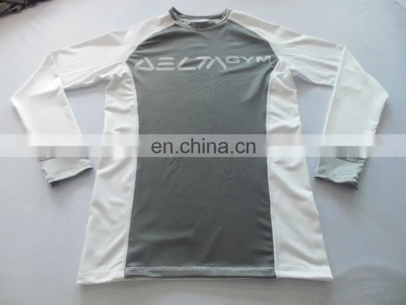 Printed sublimation rash guard Custom logo Rashguard lycra