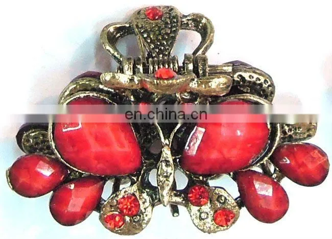 alloy hair claw clip with rhinestone for women or lady