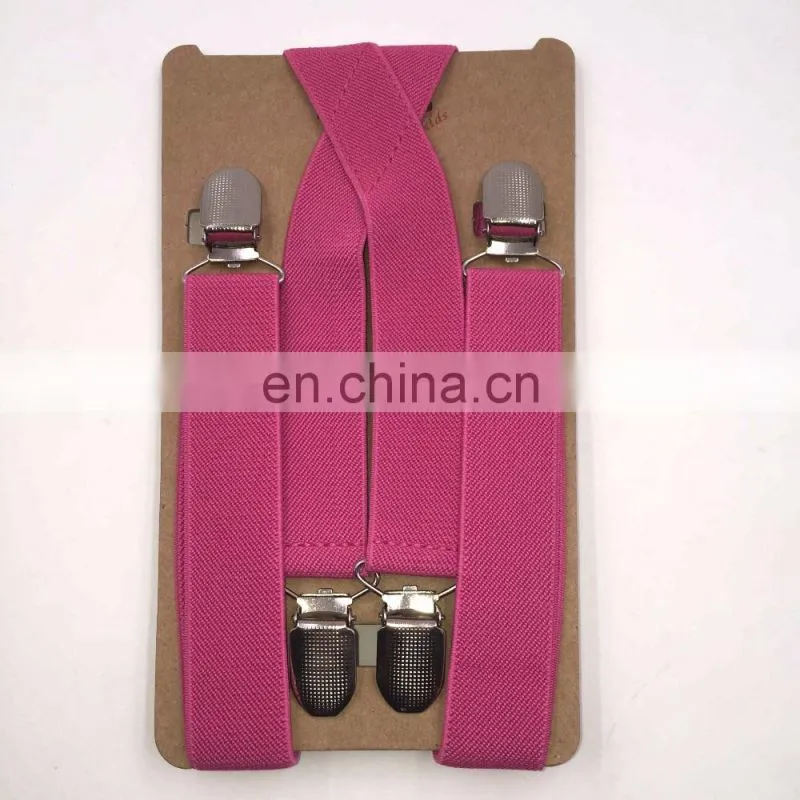 wholesale low MOQ cheap 2.5cm elastic suspenders
