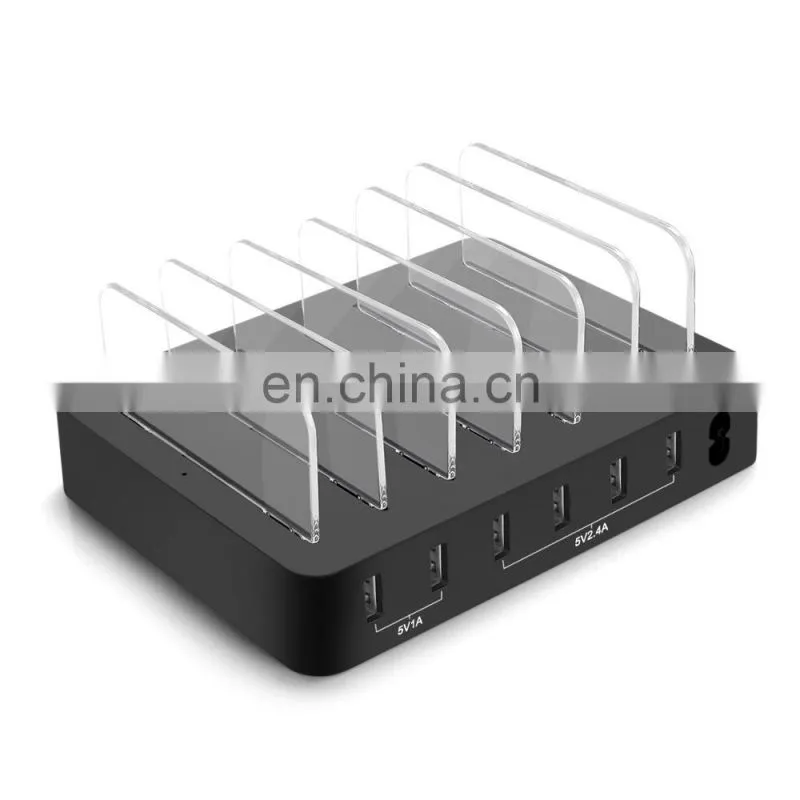 factory multi-function watch charge holder station restaurant cell phone tablet charging station organizer