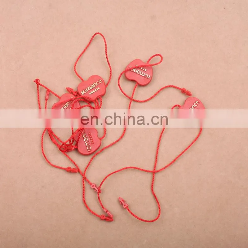 BSCI Custom fashion seal tags garment plastic hang tag for clothing
