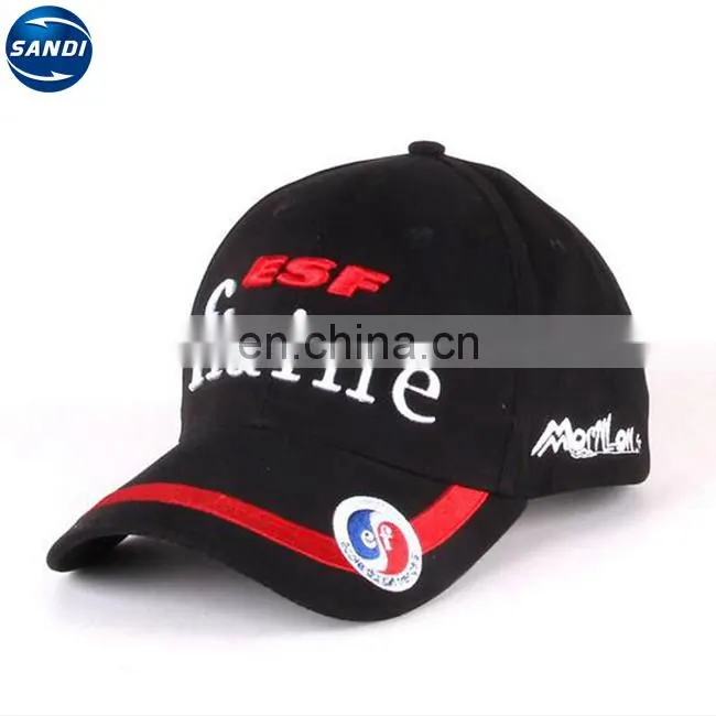 Promotional custom embroidery LOGO 6 panel baseball sport hat