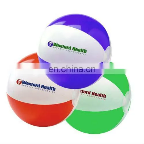 Plastic PVC Inflatable Beach Ball With Logo Printed For Advertision