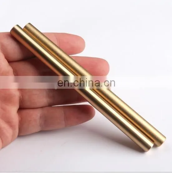 Mirror polish and matte brass pen Customized logo brass gel pen