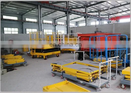 7LSJY Shandong SevenLift hydraulic 350kg 4 meter scissor vertical manual people mobile floor lift deadlift platform