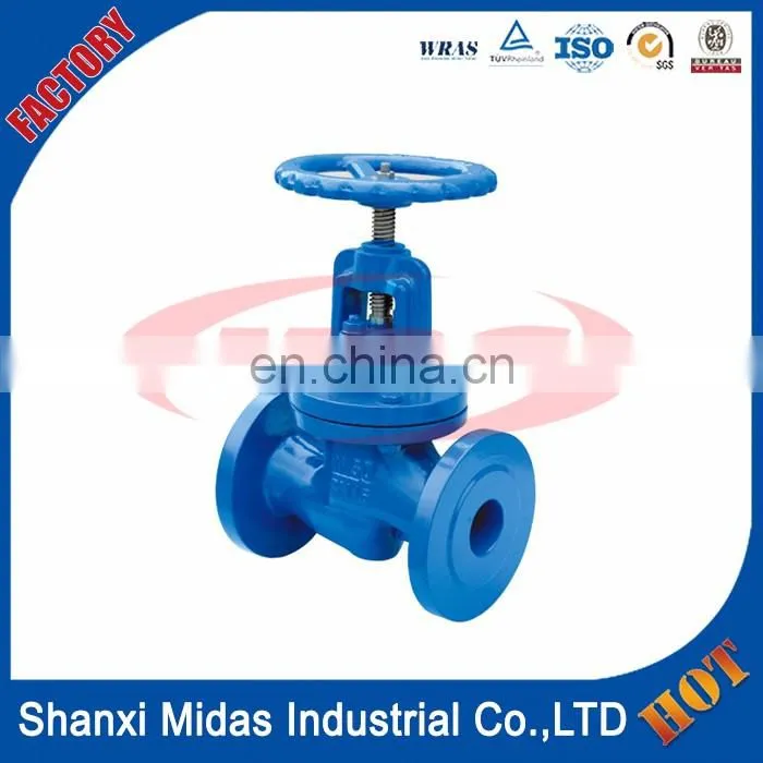 DIN3202 F1 cast iron rising stem globe valve DN50 PN16
