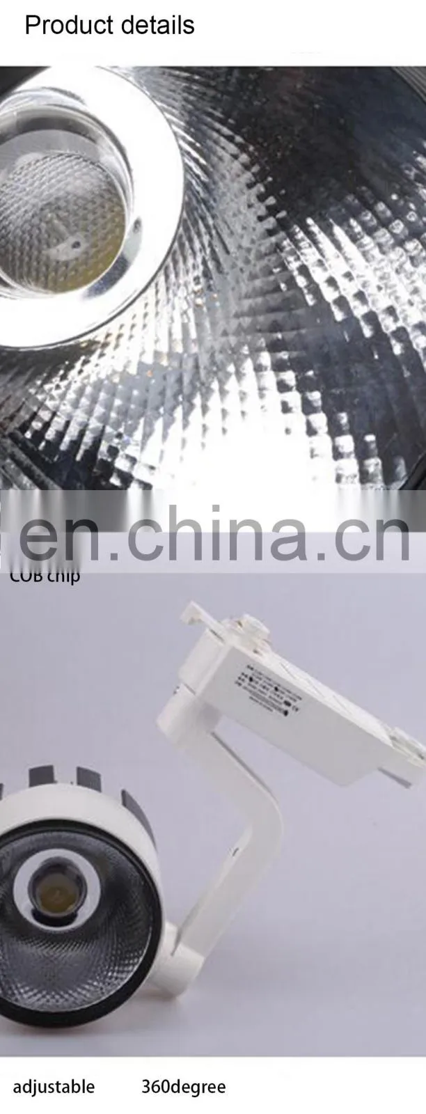 ceramic shop jewelry store track lights 30w COB track lights efficient condenser LED spotlights