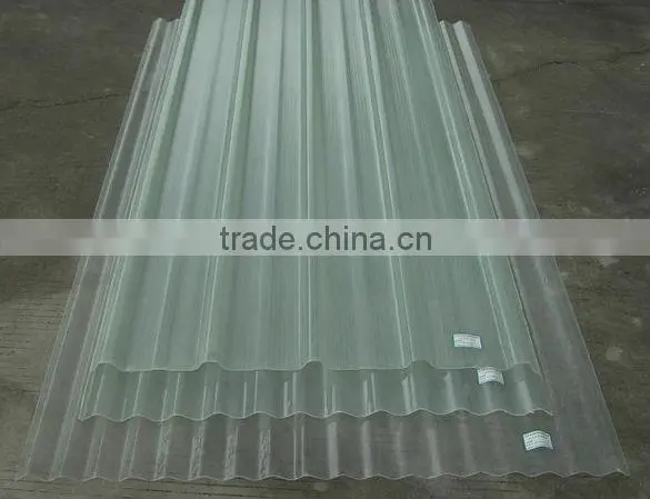 Light weight translucent corrugated FRP roofing sheet