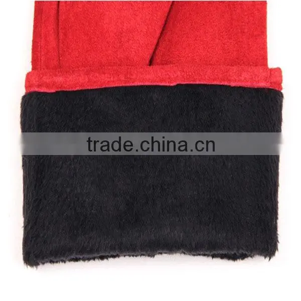 2015 suede short leather glove made in China