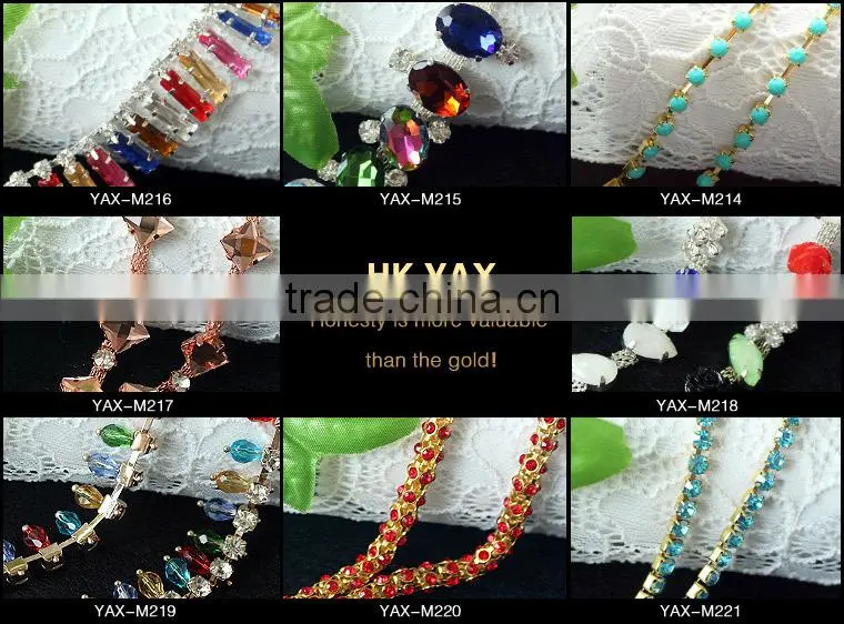 X0703 Shiny Decorative rhinestone cup chain for women for dresses, rhinestone embellishments,wholesale rhinestone cup chain