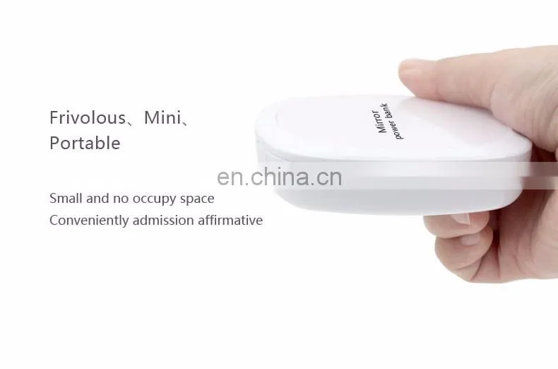 Promotional Business Gift Single USB Port Mirror Portable Power Bank 4000mah