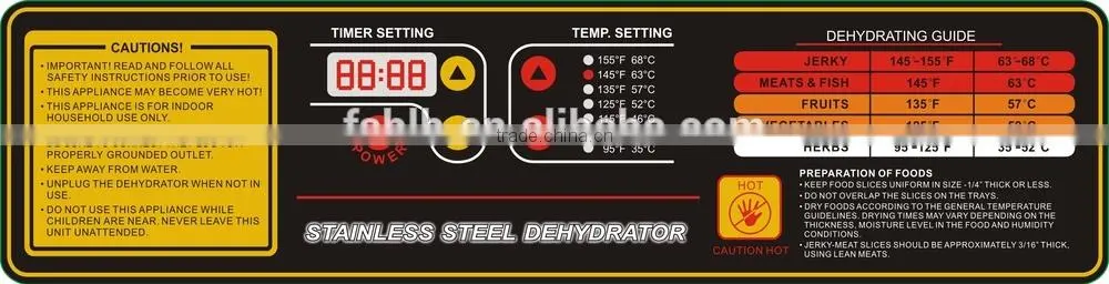 Durable Household Food Dehydrator