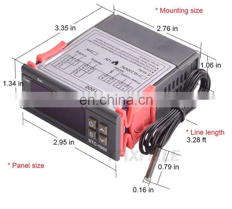 Dual Digital Temperature Controller STC-3018 12V 24V 110-220V Celsius & Fahrenheit Thermoregulator Thermostat Switch