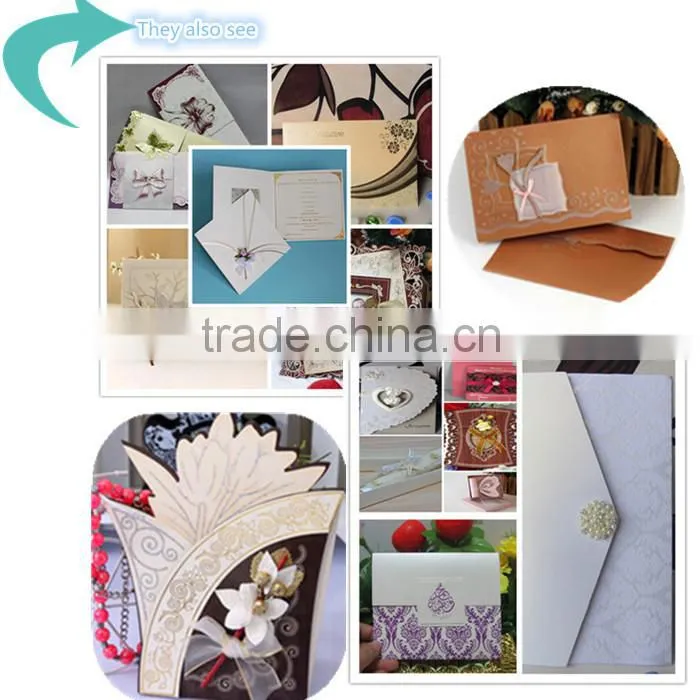 2016 Newest Hot Sales Arabian Make Butterfly Wedding Invitations