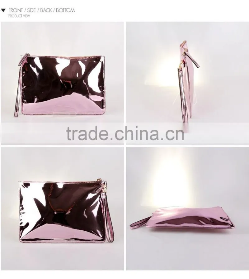 2016 New Design Fashion Lady Genuine Leather Envelope Clutch Bag
