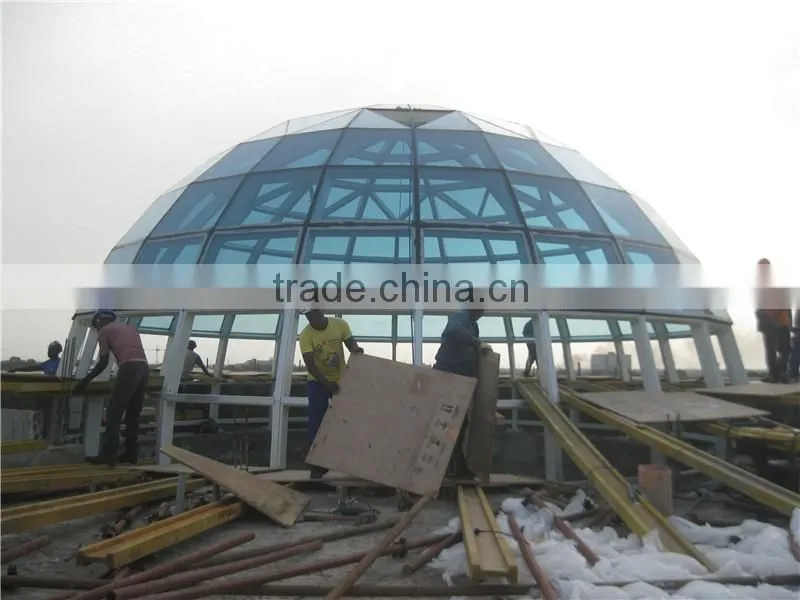 Economical cost long span steel structure prefab dome