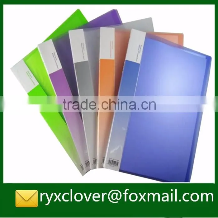 A4 Clear Customize Plastic Sheet Folder Display Book
