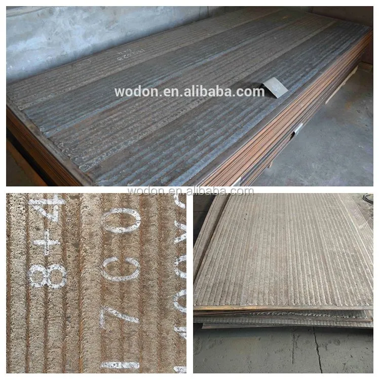 Wodon factory chromium carbide overlay with high HRC 58-65 CCO wear plate for mining, cement plant or power plant