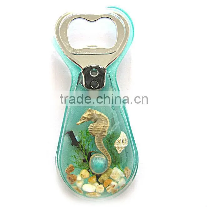 Sea horse promotional custom plastic beer funny bottle opener