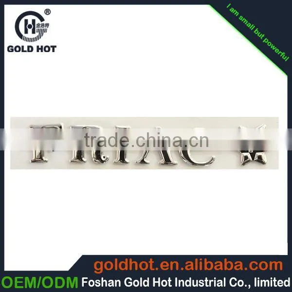 High quality nickel adhesive metal separating nameplate logo metal license plate frame OEM/ODM offered