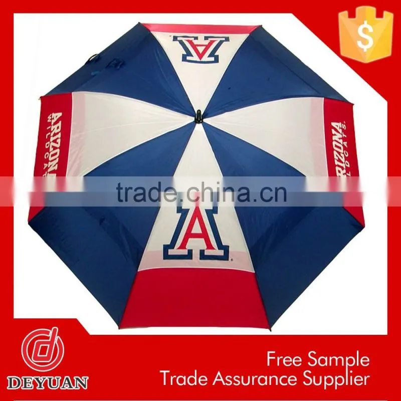 wholesale auto open winderproof plastic handle golf umbrellas