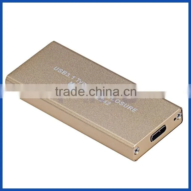 Handheld NGFF M.2 SSD enclosure USB3.1 to M.2 NGFF Key B SATA based 2242 mm SSD box