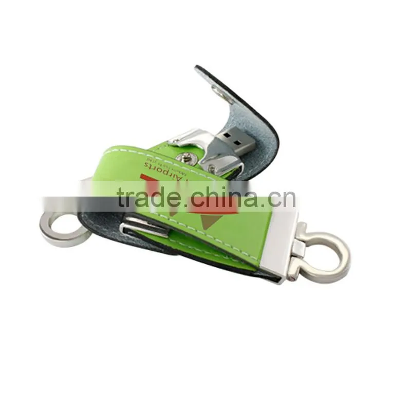 Promotional gift Cheap bulk leather 2GB 4GB 8GB USB flash drive 2.0 with customized logo in Shenzhen