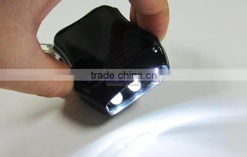 Clip Portable Belt Hook 1200mah 3LED Light Keychain Solar Lamp