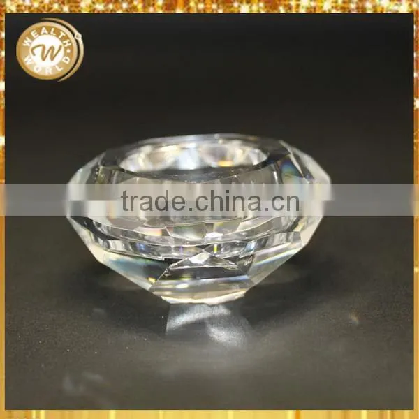 Factory hot selling small crystal tealight candle holder