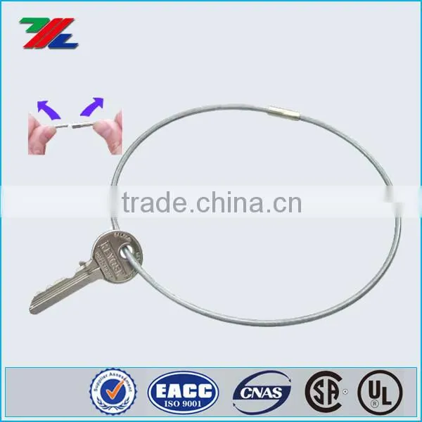 Large Pull Apart Key Rings / Key Ring, Carbon Steel w/Threaded Sleeve