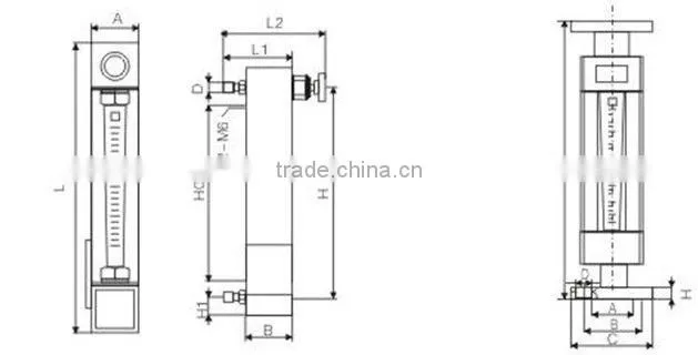LZBD glass tube rotameter with digital display,variable area flow meter