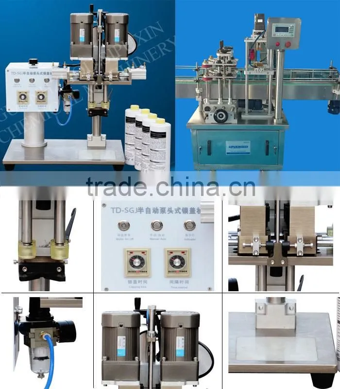 Sipuxin_Semi automatic plastic bottle screw capping machine